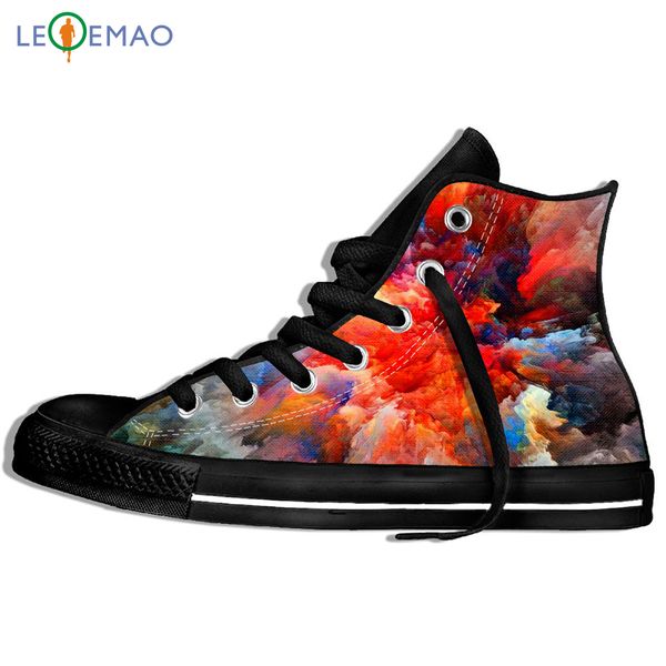 

outdoor walking shoes funny clown bomb/men sport shoes comfortable lace-up students sneakers, Black
