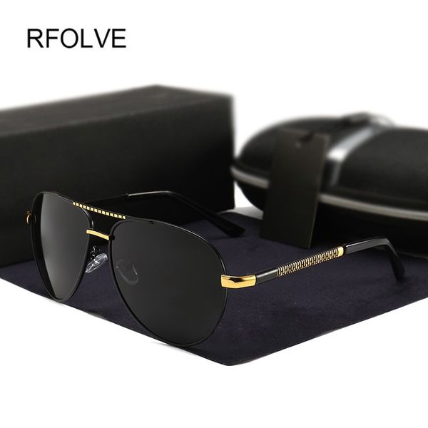 

rfolve retro pilot snglasses men polarized hd driving sun glasses ultralight eyewear frame polarization goggles male gafas r81, White;black