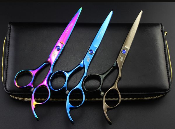 

6.0 inches black hair cutting thinning scissors set with case combs for professional personal 6.0 inches sqtrimmer mjgcb
