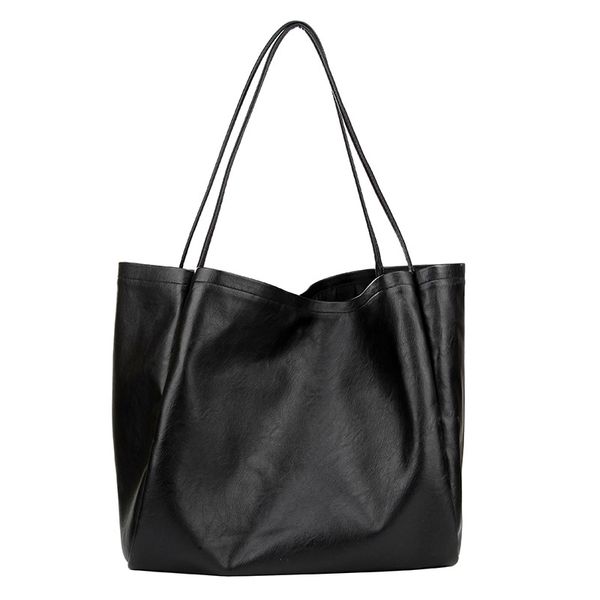 

2019 new style women handbag large capacity black shopping bag quality pu leather women's big totes casual female shoulder bag-9