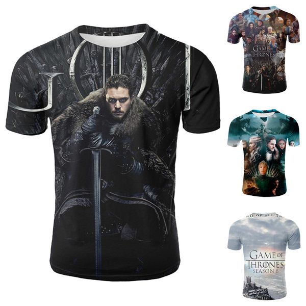 

game of thrones 3d printed t shirt 14 designs big kids teenagers mens tee shirt family matching outfits ss220, Blue