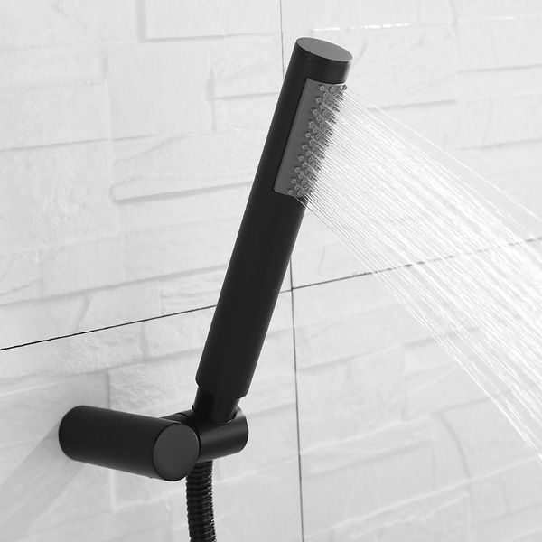

l any stream high pressure hand held shower head black bathroom wall mount brass shower sprayer set with hose shower holder