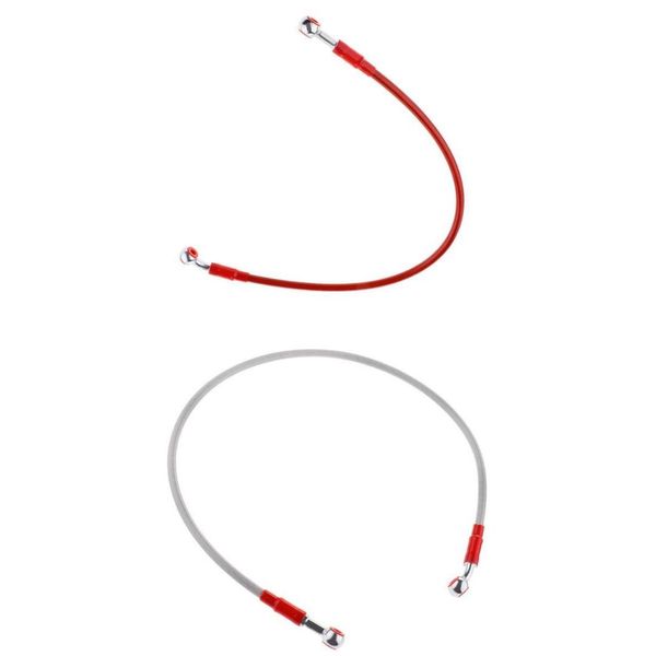 

universal available motorcycle brake line clutch oil hose line pipe fit for motorcross 60cm red+silver dropshipping