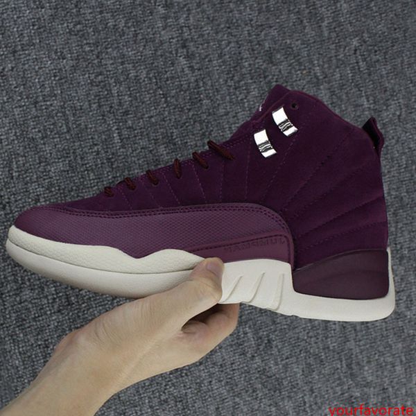 

new 12 xii men basketball shoes suede bordeaux 12s mens sneakers trainers basketball sports shoes 8-13