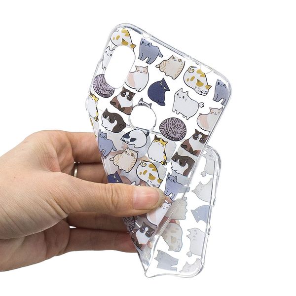 

тпу чехол для xiaomi redmi note 6 pro прекрасный узор с кошкой