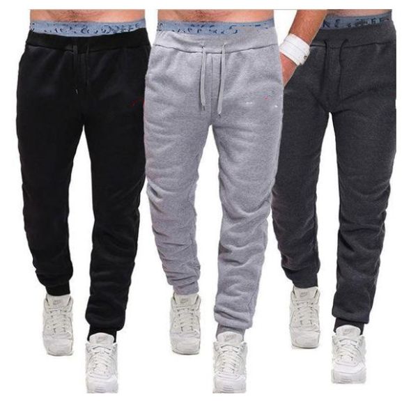 

pantalones de jogging de primavera y otoño los hombres moda, pantalones sueltos rectos, deportivos gym fitness, Black;blue