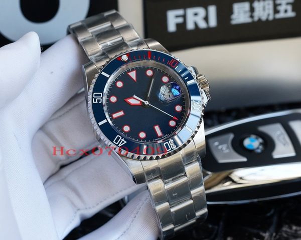 

новый цвет mens керамический ободок часы мужчины дата swiss 2836 2824 движение eta автоматического движения мужские часы, Slivery;brown