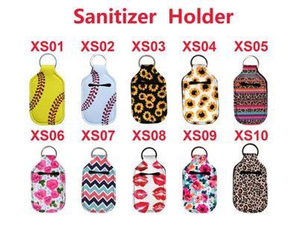

neoprene cover baseball softball keychains chapstick holder rts for 30ml hand sanitizer bottle gel holder sleeve unisex