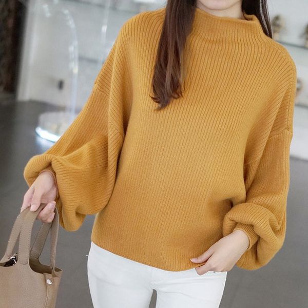 

joineles new autumn winter women sweater korean style casual loose pullovers knitted jumpers long sleeve oversize knit sweaters, Black