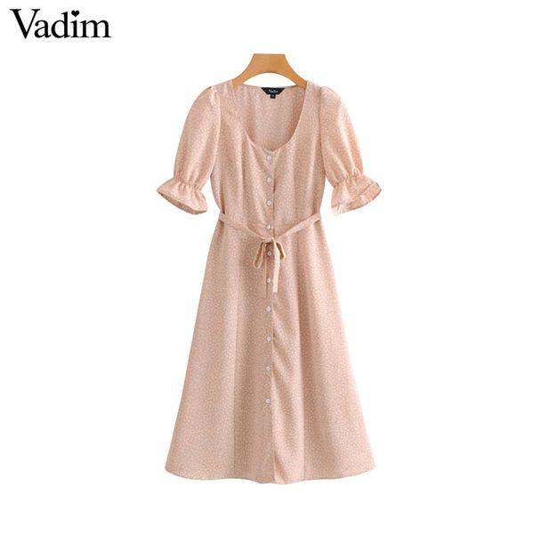 

vadim sweet dot print midi dress bow tie sashes short bell sleeve square collar a line female casual cute dresses vestidos qa908, Black;gray
