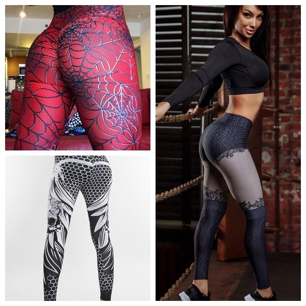 

женские брюки для йоги цифровая печать цифровые кружевные полосатые колготки женские леггинсы с высокой талией леггинсы skinny silm, Black;white