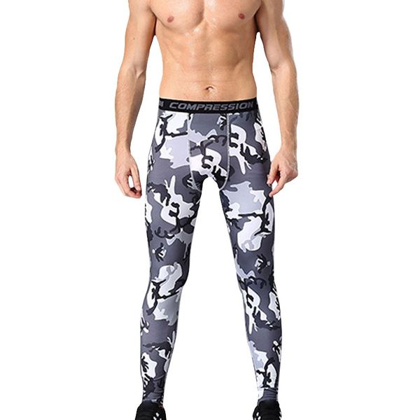

quick sports leggings camo compression pants soft breathable training pants yoga running long trousers 23l, Black;blue