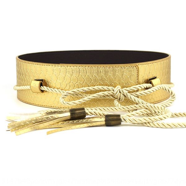 

zokv3 women's belt wide decorative waistband golden rope tassel strap fashion women's belt wide decorative waistband golden rope d, Black;brown