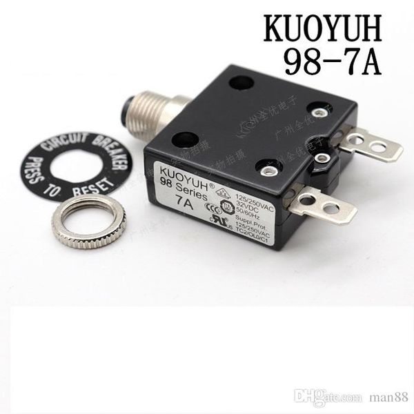 

taiwan kuoyuh 98 series-7a overcurrent protector overload switch