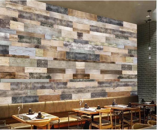 

custom wallpapers modern wallpaper for living room retro plank wood grain tooling background wall