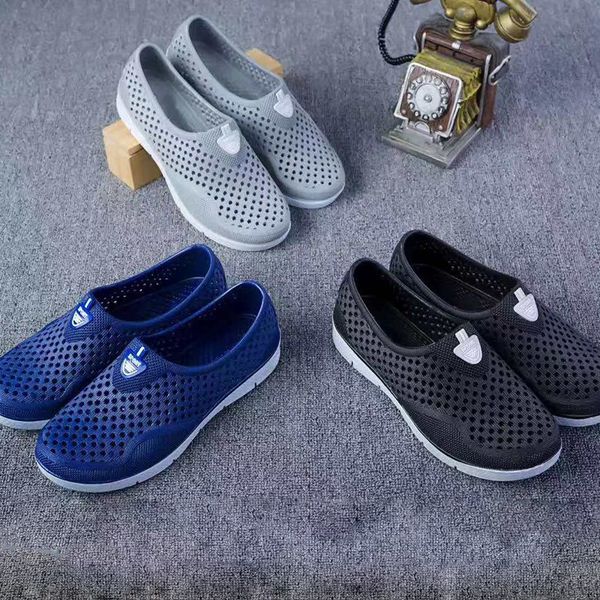 

new style men's casual shoes anti-slip wear-resistant breathable shoes comfortable soft bottom sandals, Black