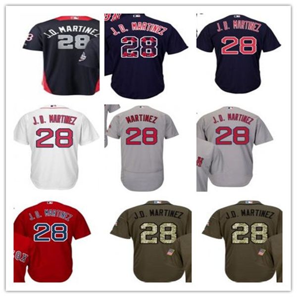 

custom boston bostonred sox 28 j. d. martinez baseball jersey red sox baseball wear men women youth jerseys, Blue;black