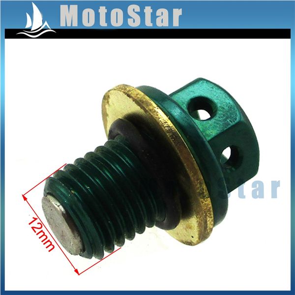 

green magnetic oil drain bolt plug for 50cc 70cc 90cc 110cc 125cc 140cc 150cc 160cc lifan yx zongshen engine dirt bike atv quad