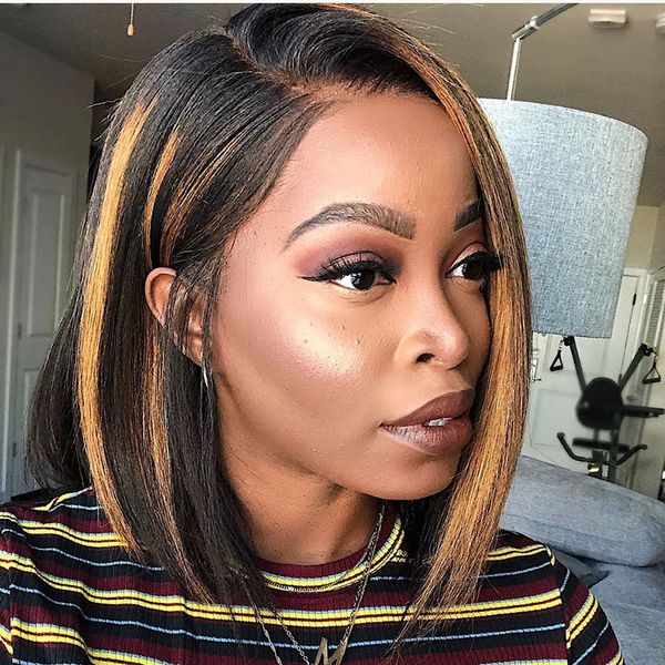 Highlight Blonde 13x6 Lace Front Human Hair Wig With Baby Hair