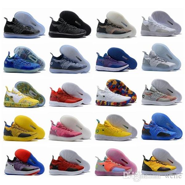 

kd 11 ep eybl bhm foam pink paranoid oreo ice mens basketball shoes kevin durant kd11 11s mens multi-color sports sneakers des chaussures, White;red