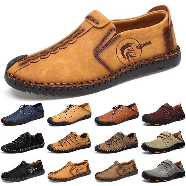 

new designer luxury men casual shoes black loafers flat suede leather slip on fashion breathable mens trainers sneakers size 38-45 color15