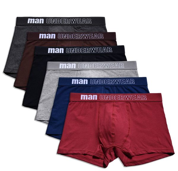 

men boxers shorts underwear boxer homme gay trunks comfortable anti-bacterial breathable ropa interior, Black;white