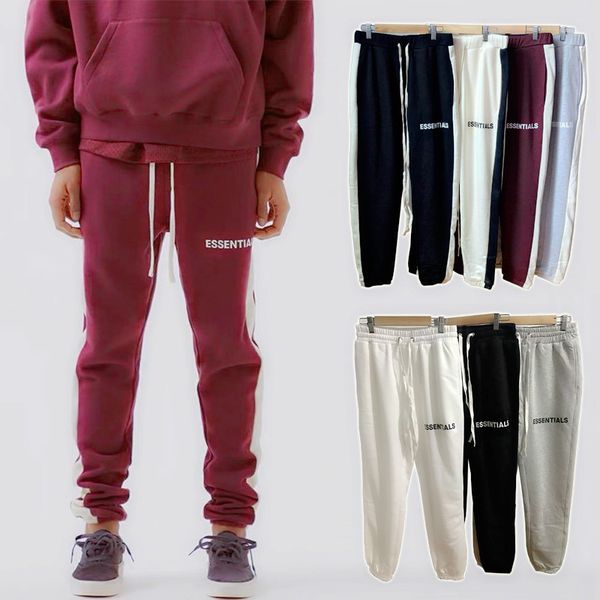 

страх божий основы sweatpants мужчины женщины kanye west fog jogger брюки высокого качества est хлопок повседневный спорт pant новые, Black