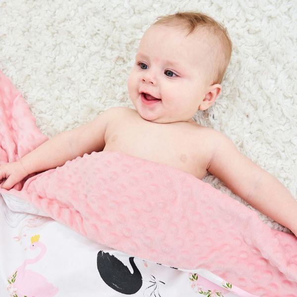

all cotton baby blanket children comfort doudou blanket holding cart