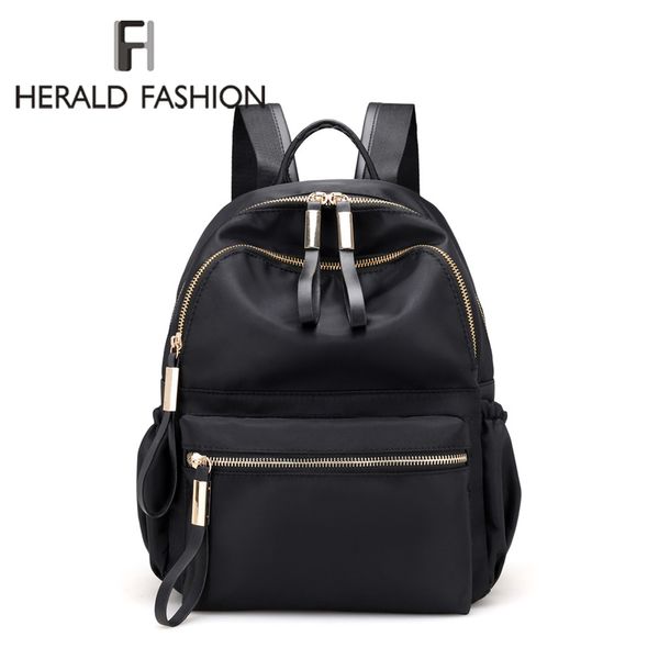 

herald fashion women backpacks school bags for teenagers female nylon travel bags girls bowknot backpack mochilas