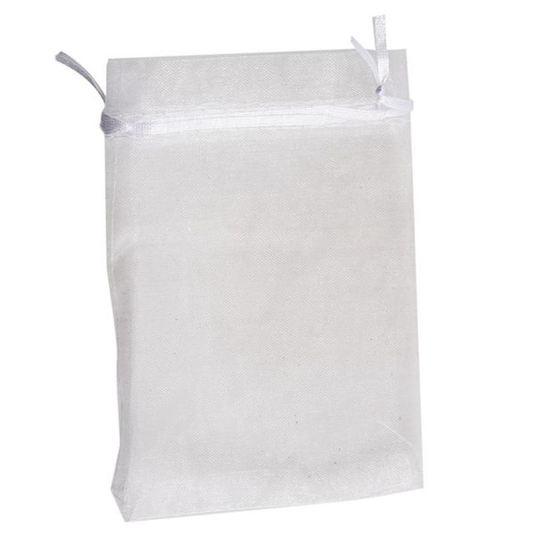 

100pcs pouch sachet pouch bag organza white 15x10cm wedding party dragee bonbonniere gift favor jewelry