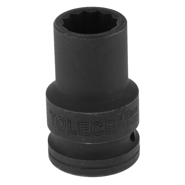 

3/4" square drive 12 point deep impact socket 18mm