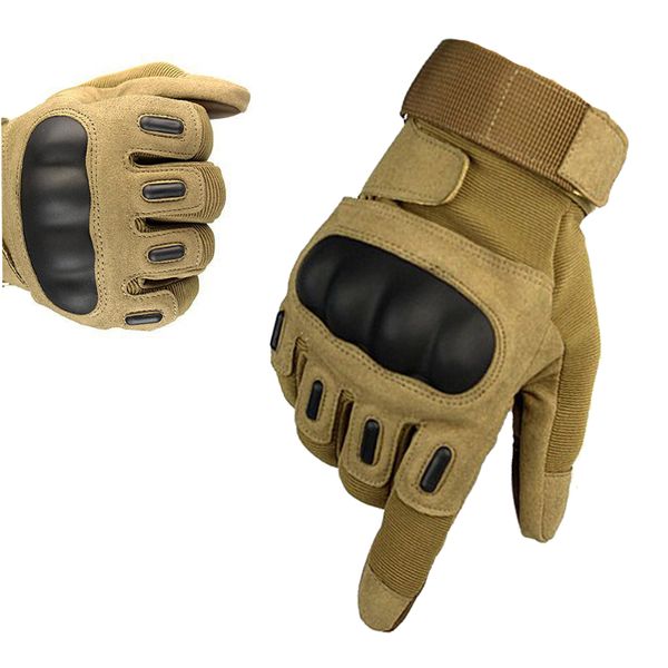 

hunting armed gloves tactical hard knuckle combat gloves full finger touch screen sport, Black