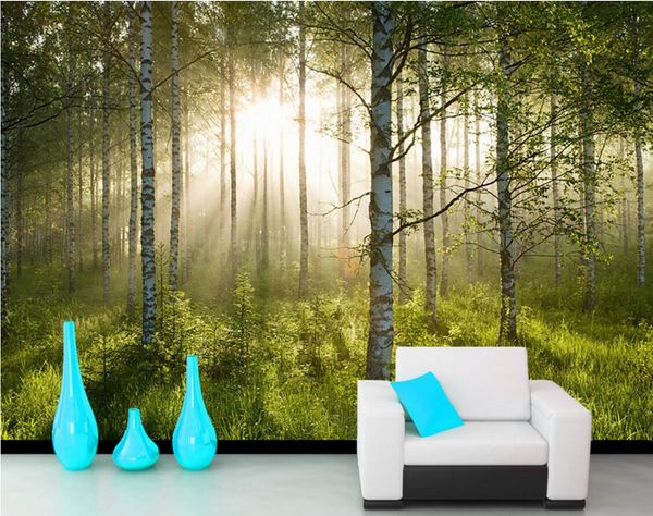 

wdbh 3d wallpaper custom p woods sunshine painting background living room home decor 3d wall muals wall paper for walls 3 d
