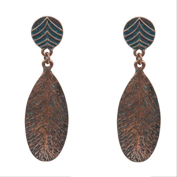 

nepal exotic earrings fashion trends retro feather shaped dangle chandelier for women ladies big earings alloy jewelry, Silver