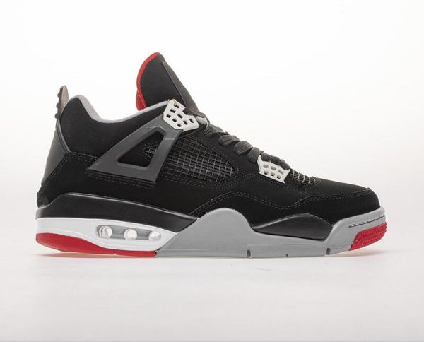 

big size 4s 4 pure money designer men basketball shoes est iv bred black fashion white cement grey trainers quality