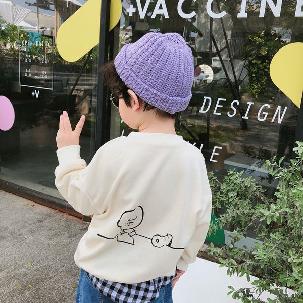 

детская одежда для младенцев мальчиков и девочек мультфильм майка детские пуловеры топы малышей мальчики cartoon толстовка тройников младенц, Black