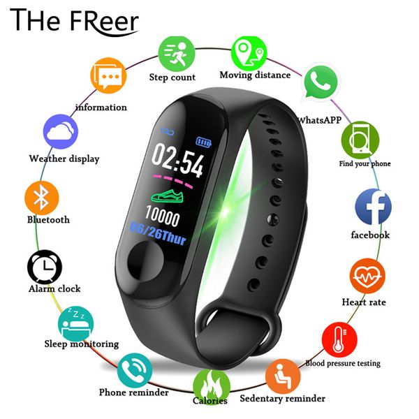 

color screen smart watch sport fitness bracelet ip68 waterproof blood pressure oxygen activity tracker for men women watches, Slivery;brown