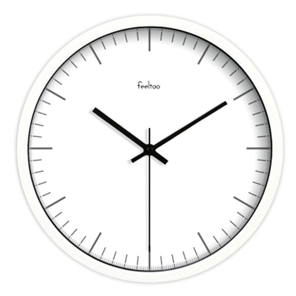 

mental digital round wall clock modern design nordic whiter wall clock silent reloj pared living room decoration wkp426