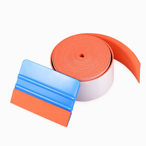 

ehdis 500cm suede felt edge cloth for car scraper squeegee vinyl film car wrap no scratch replacement felt edge window tint tool