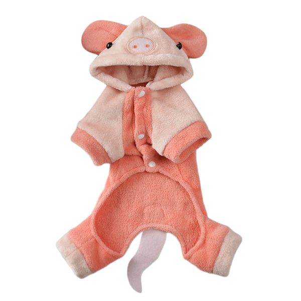 

cute pink pig pet clothes clothing winter warm for dogs puppies chihuahua yorkshire