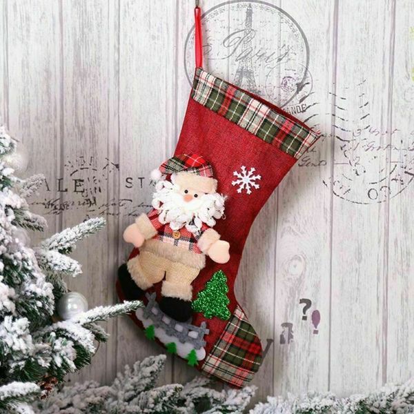 

новые моды рождественские носки-образный мешок подарка xmas конфеты мешок рождественская елка висячие accessries