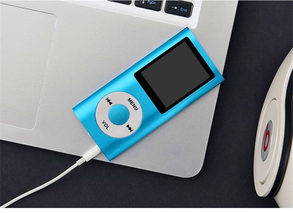 

5 colors mp3 player 8gb flash memory slim 1.8 inch lcd media video game movie radio fm long playing time