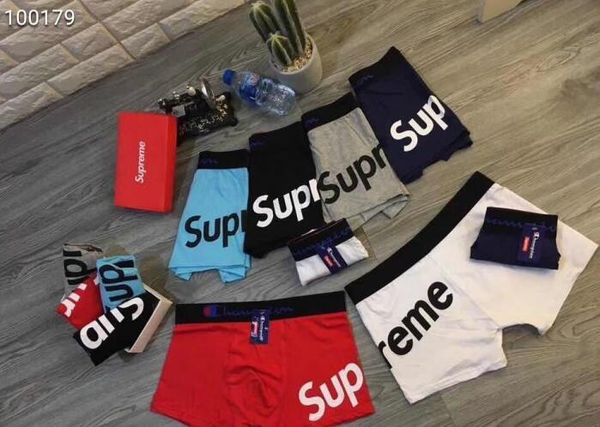 

2019 -3xl men's u&a casual breathable underwear youth cotton underwear cuecas boy tight belt home underwear, gift box, Black;white