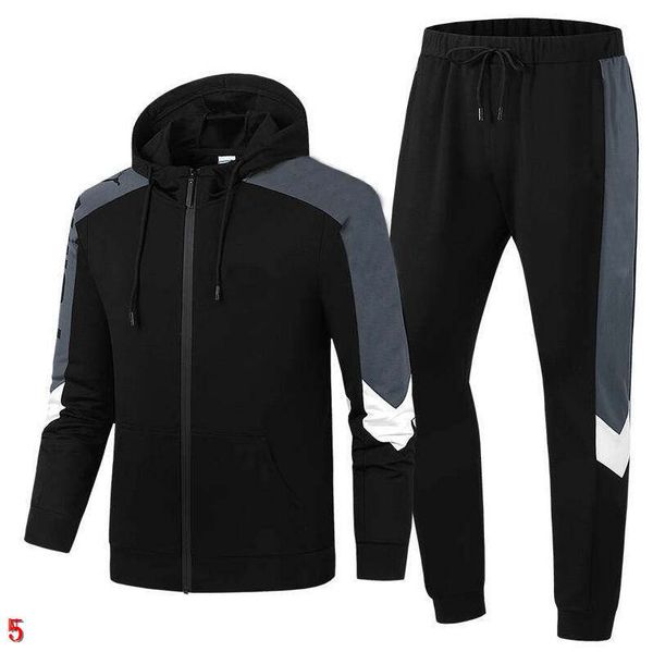 

designer men sports suit tracksuit 2019 new brand two-pieces fashion sportwears street long sleeve&pants brand letters clothes 1#5, Gray