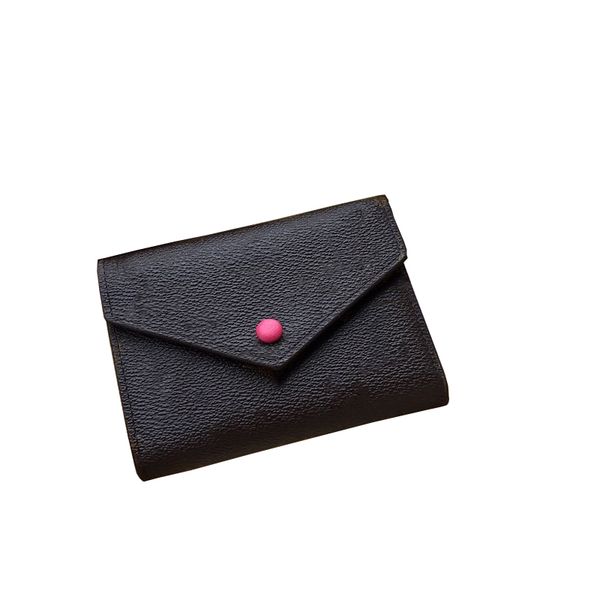 

2020 short wallet classic women canvas wallet purse tote bag short wallet include box and dust bag and card wholesale, Red;black