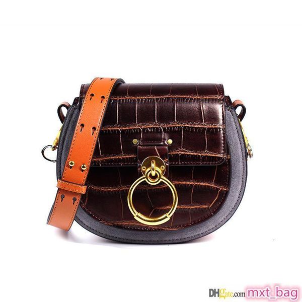 

мода стильный крокодиловой кожи crossbody сумка аллигатор saddle bag сплошной цвет плеча