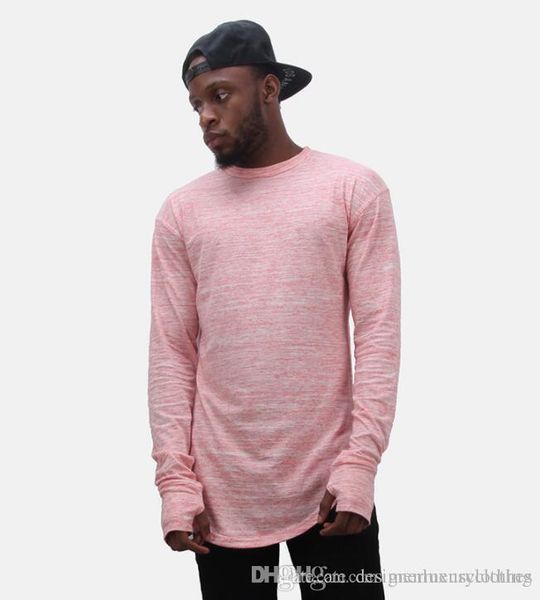 

sleeves gloves design o-neck bottoming hiphop rapper street longline mens designer t shirts long, White;black