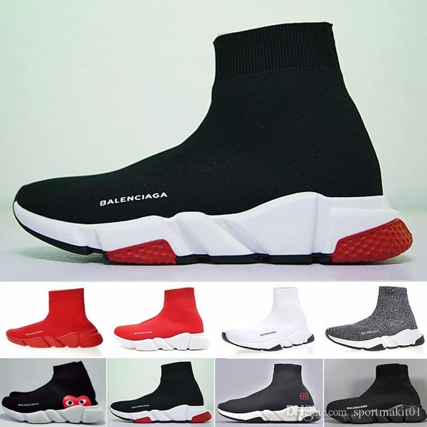 

new cycling sneakers speed runner fashion shoes sock triple black boots red flat trainer men women casual shoes sport with dust bag cu3-5t