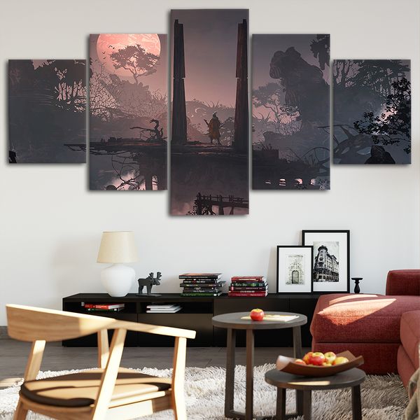 

sekiro: shadows die twice2 canvas posters home decor wall art framework 5 pieces paintings for living room hd prints pictures