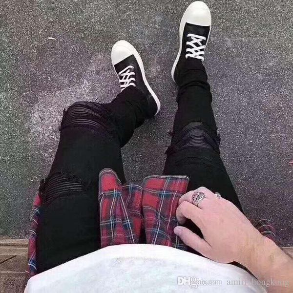 

2017ss solid классический стиль мода straight fit прибытие biker голубые джинсы брюки огорченная вода diamond зебра top джинсы sz 28-36, Blue